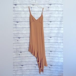 Tan Asymmetrical Dress
